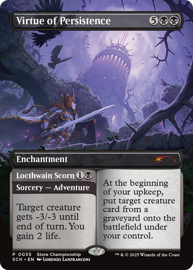 Virtue of Persistence (GAME-035) - Store Championships: (enchantment) (Borderless) Foil