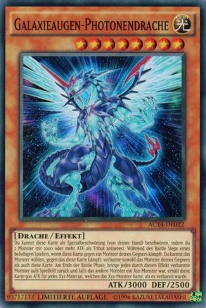 Galaxy-Eyes Photon Dragon (German) - "Galaxieaugen-Photonendrache" (AC14-DE022) - Advent Calendar 2014 (Adventskalender ZEXAL-Edition) Limited