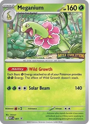 Meganium 001 - Holofoil ME Mega Evolution Promo - Promo