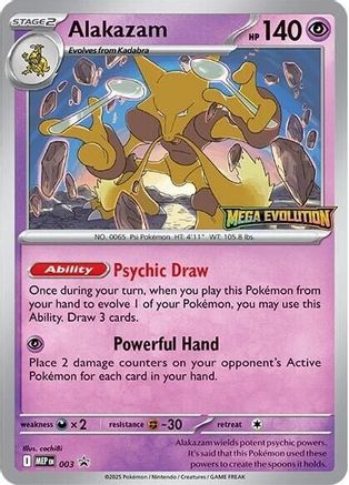 Alakazam 003 - Holofoil ME Mega Evolution Promo - Promo