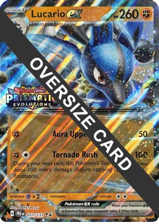 Lucario ex (Prismatic Evolutions Stamp) 051 - Holofoil Jumbo Cards - Promo