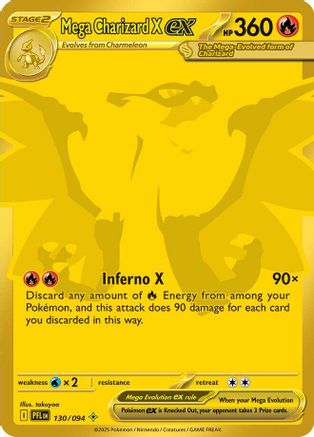 Mega Charizard X ex 130/094 - Holofoil ME02 Phantasmal Flames - Mega Hyper Rare