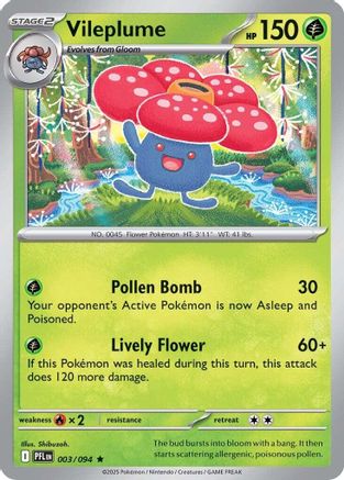 Vileplume 003 - Holofoil ME02 Phantasmal Flames - Uncommon
