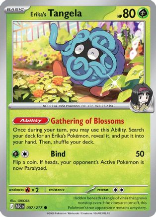 Erika's Tangela 007/217 - Reverse Holofoil ME Ascended Heroes - Common