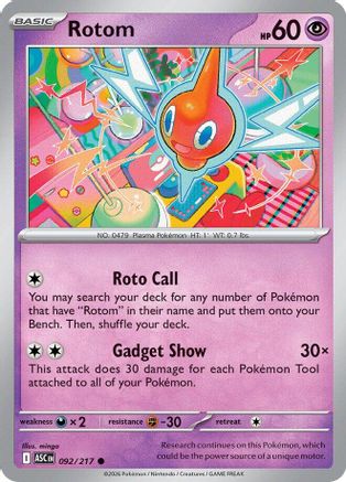 Rotom 092 - Reverse Holofoil ME Ascended Heroes - Common
