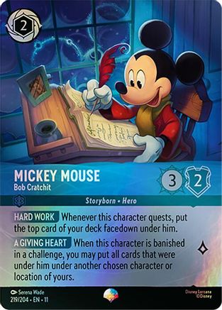 Mickey Mouse - Bob Cratchit (Epic) (219/204) - Winterspell Holofoil