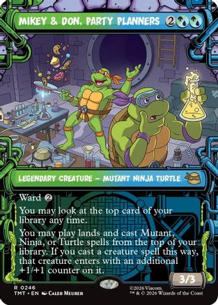 Mikey & Don, Party Planners (Showcase) (TMT-246) - Teenage Mutant Ninja Turtles Foil