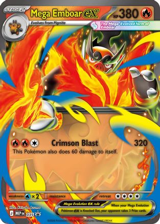 Mega Emboar ex 035 - Holofoil ME Mega Evolution Promo - Promo