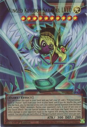 Winged Kuriboh Sabatiel LV10 (Extended Art) (MAMO-EN006) - Magnificent Monsters 1st Edition