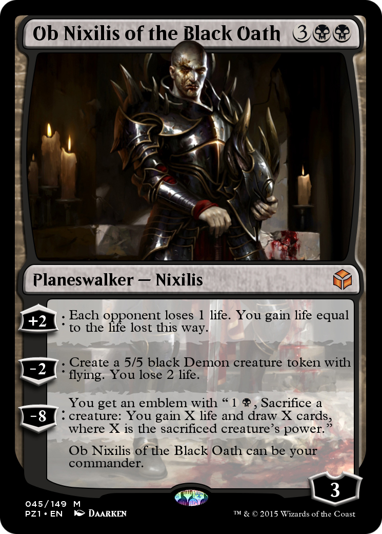 Ob Nixilis of the Black Oath (PZ1-045) - Legendary Cube Prize Pack