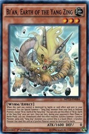 Bi'an, Earth of the Yang Zing [MP15-EN084] Super Rare