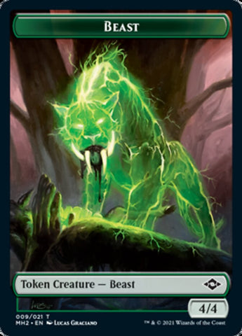 Beast // Treasure (20) Double-Sided Token [Modern Horizons 2 Tokens]
