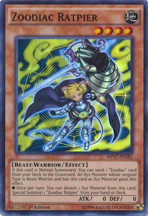 Zoodiac Ratpier [MP17-EN181] Super Rare