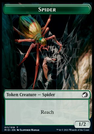 Human // Spider Double-Sided Token [Innistrad: Midnight Hunt Tokens]
