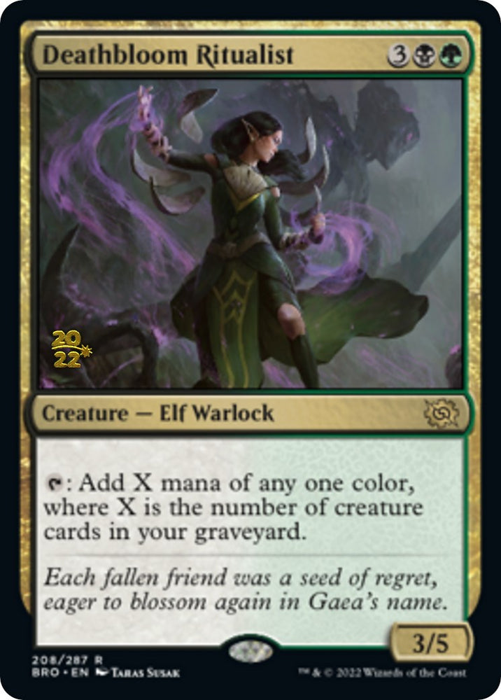 Deathbloom Ritualist [The Brothers' War Prerelease Promos]