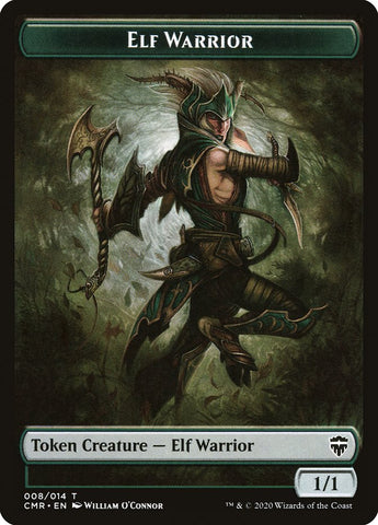 Elf Warrior // The Monarch Double-Sided Token [Commander Legends Tokens]
