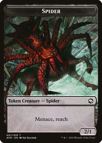 Spider // Zariel, Archduke of Avernus Emblem Double-Sided Token [Dungeons & Dragons: Adventures in the Forgotten Realms Tokens]