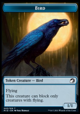 Human // Bird Double-Sided Token [Innistrad: Midnight Hunt Tokens]