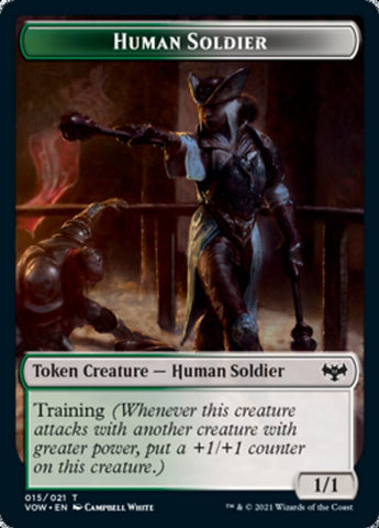 Human (001) // Human Soldier Double-Sided Token [Innistrad: Crimson Vow Tokens]