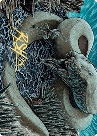 Koma, Cosmos Serpent 2 Art Card (Gold-Stamped Signature) [Kaldheim Art Series]