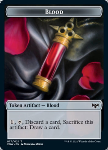 Blood // Human Soldier Double-Sided Token [Innistrad: Crimson Vow Tokens]