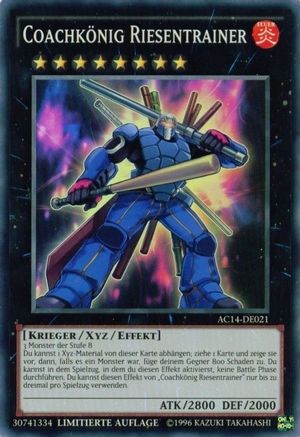 Coach King Giantrainer (German) - "Coachkönig Riesentrainer" (AC14-DE021) - Advent Calendar 2014 (Adventskalender ZEXAL-Edition) Limited