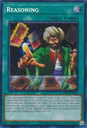 Reasoning [RA01-EN052] Secret Rare