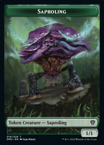 Saproling // Badger Double-Sided Token [Dominaria United Tokens]