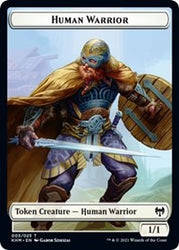 Human Warrior // Tyvar Kell Emblem Double-Sided Token [Kaldheim Tokens]