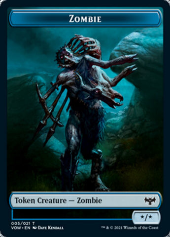 Blood // Zombie (005) Double-Sided Token [Innistrad: Crimson Vow Tokens]