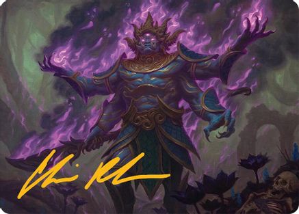 Rot-Curse Rakshasa Art Card (13/54) (Gold-Stamped Signature) [Tarkir: Dragonstorm Art Series]