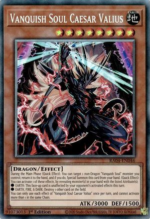 Vanquish Soul Caesar Valius [RA04-EN046] Prismatic Collector's Rare