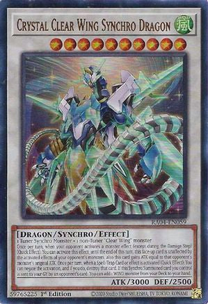 Crystal Clear Wing Synchro Dragon [RA04-EN059] Ultra Rare