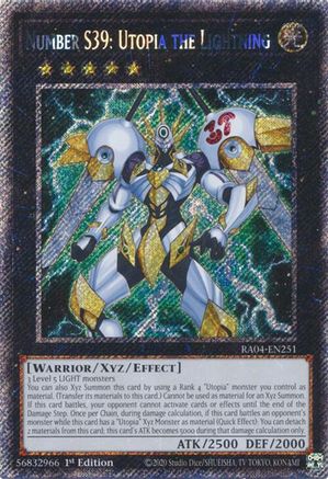 Number S39: Utopia the Lightning [RA04-EN251] Platinum Secret Rare