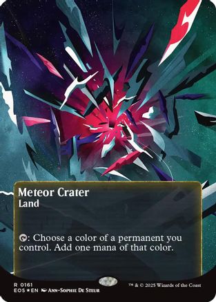 Meteor Crater (0161) (Borderless) (Galaxy Foil) [Edge of Eternities: Stellar Sights]
