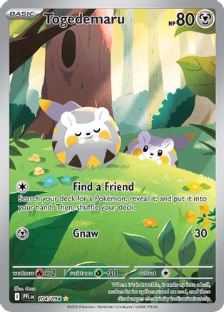 Togedemaru 104/094  - Holofoil ME02 Phantasmal Flames - Illustration Rare