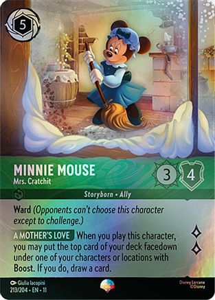 Minnie Mouse - Mrs. Cratchit (Epic) (213/204) - Winterspell Holofoil