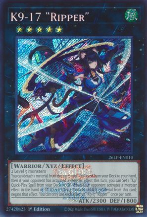 K9-17 "Ripper" (Emblazoned Secret Rare) (26LP-EN010) - Limited Pack World Championship 2026 1st Edition