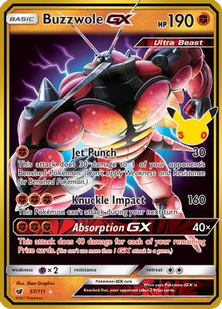 Buzzwole GX 057/111  - Holofoil ME 30th Celebration Classic Collection - Classic Collection