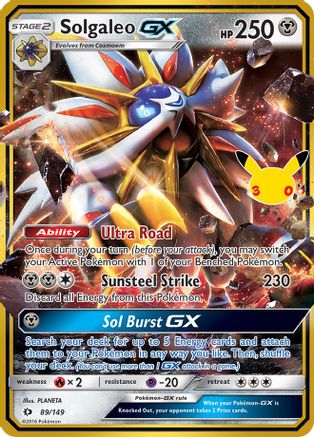 Solgaleo GX 089/149  - Holofoil ME 30th Celebration Classic Collection - Classic Collection