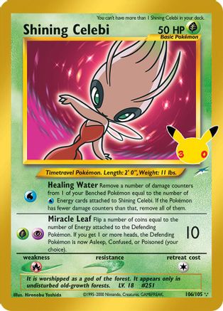 Shining Celebi 106/105  - Holofoil ME 30th Celebration Classic Collection - Classic Collection