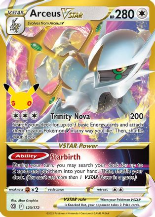 Arceus VSTAR 123/172  - Holofoil ME 30th Celebration Classic Collection - Classic Collection