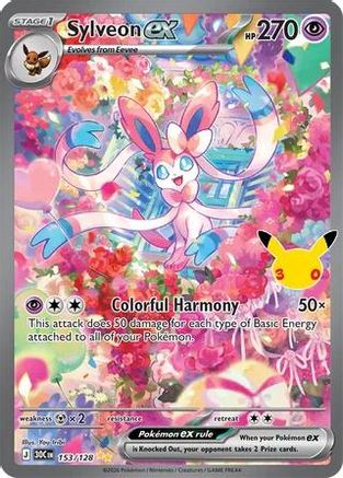 Sylveon ex 153/128  - Holofoil ME 30th Celebration - Special Illustration Rare
