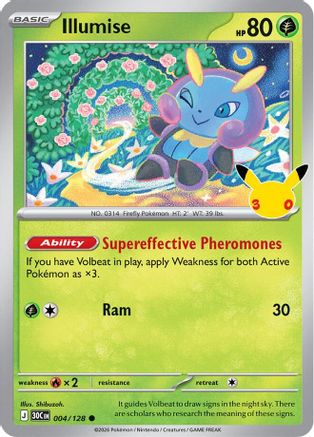 Illumise 004/128  - Holofoil ME 30th Celebration - Common