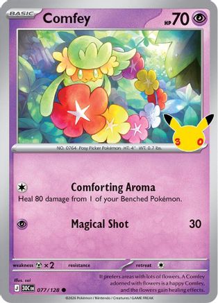 Comfey 077/128  - Holofoil ME 30th Celebration - null