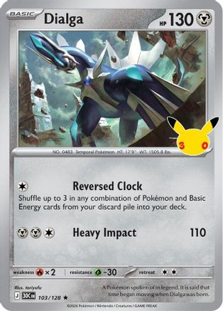 Dialga 103/128  - Holofoil ME 30th Celebration - Rare