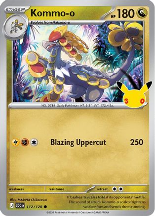 Kommo-o 112/128  - Holofoil ME 30th Celebration - null