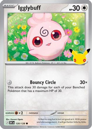 Igglybuff 120/128  - Holofoil ME 30th Celebration - null