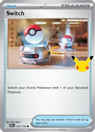Switch 127/128  - Holofoil ME 30th Celebration - Common