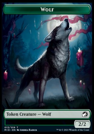 Wolf // Bird Double-Sided Token [Innistrad: Midnight Hunt Tokens]